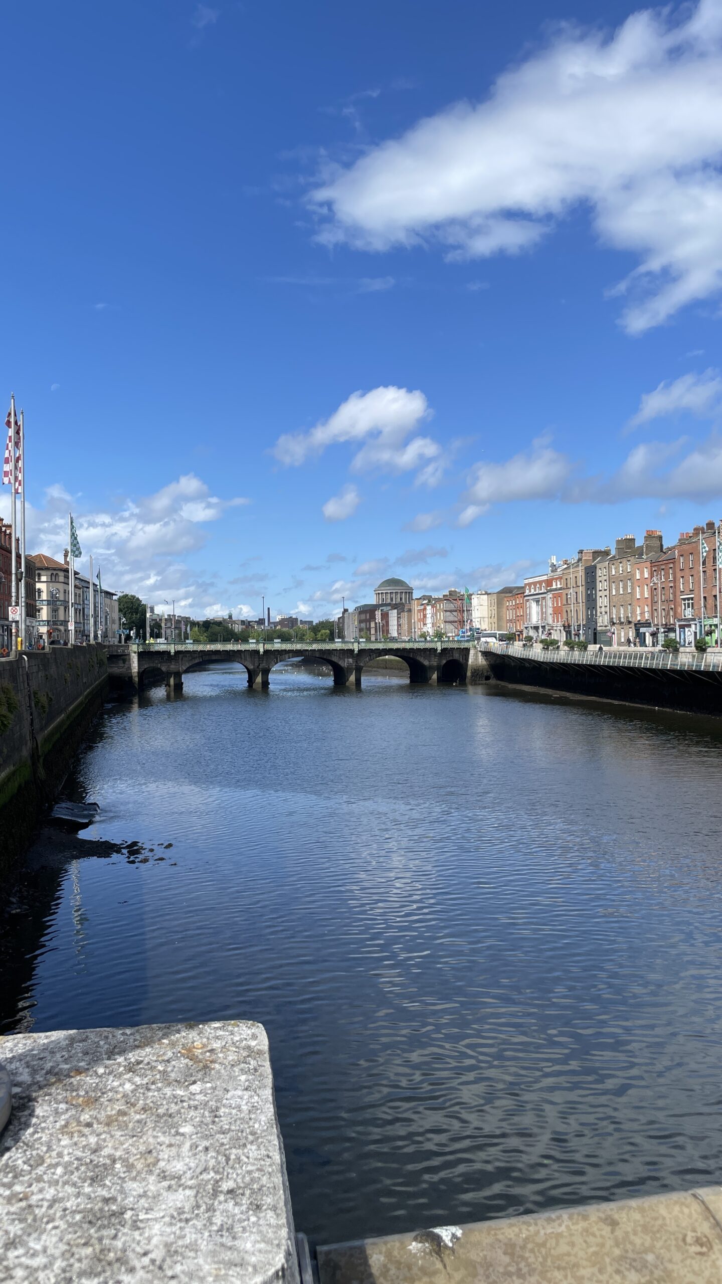 Bild des Liffey Rivers in Dublin.